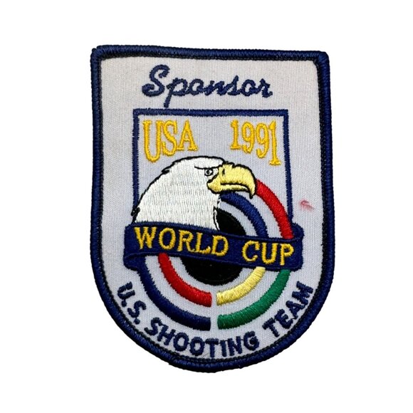 USA 1991 World Cup U.S. Shooting Team Sponsor Patch - Picture 1 of 3
